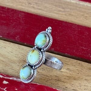 Nizhoni Traders Palomino Turquoise Sterling Silver adjustable ring